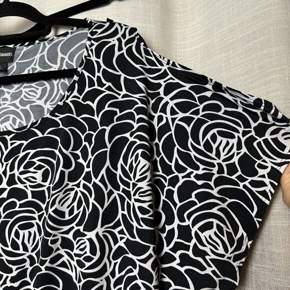 2/$30 Stacey Summers Vintage Blouson Top 2X Cold Shoulder Floral Stretch Y2K - Picture 5 of 9